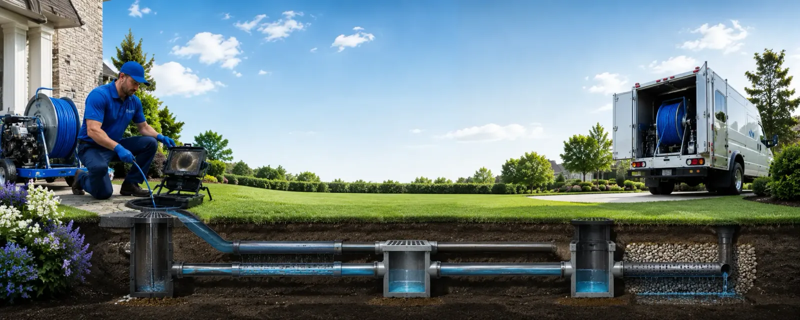 Outdoor drain cleaning information for Creve Coeur, IL